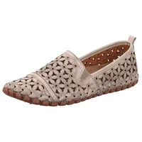 Gemini Slipper Leder Mokassin floral Blumen Cutouts 031174-02,