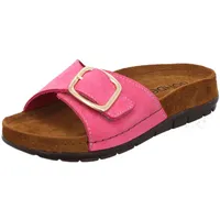 Rohde Damen Pantolette Leder Klettverschluss Memoryfußbett Rodigo-D 5875, Größe:41 EU, Farbe:Pink - 41