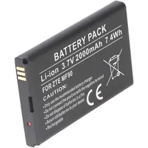 AccuCell Akku passend für ZTE MF90, Li-Ion, 3,7V, 2000mAh, 7,4Wh
