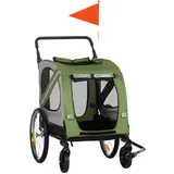 PawHut Hundeanhänger  Stahl Oxford-Gewebe 140L x 72,5B x 108H cm