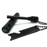 Rummershof Feuerstahl für Outdoor & Survival: Magnesium Feuerstarter mit Kette, Kompass und Gehäuse - Firestarter, Funkenstahl, Anzünder, Feuerstein, Fire Steel, Zündstahl + EIN gepflanzter Baum