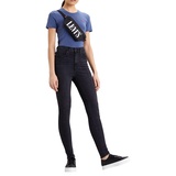 Levis Levi's Damen Mile High Super Skinny Jeans, Black Ground, 24W / 30L