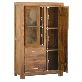 MASSIVMOEBEL24.DE Highboard 90 x 148 x 42 cm Braun