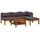 vidaXL Garten-Lounge-Set 5-tlg. grau Akazie