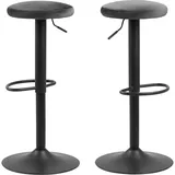 Actona 2er-Set Actona Barhocker Finch Stoff Grau