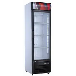 SARO Getränkekühlschrank mit Werbefläche GTK 282M, 282 l, weiß/schwarz, EEK D