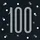 Unique 16 Servietten schwarz - Zahl 100