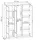 kier furniture Drehtürenschrank Eden 105 x 205 x 39 cm Hellbraun/Schwarz