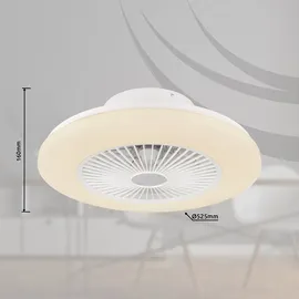 GLOBO LED Deckenventilator 50 cm Deckenventilator Weiß