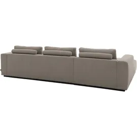 Musterring Eckcouch Polyester Anreihsofa rechts & Longchair links 3-Sitzer Grau