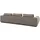 Musterring Eckcouch Polyester Anreihsofa rechts & Longchair links 3-Sitzer Grau