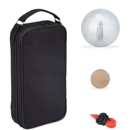 Relaxdays Boule Kugeln, im Set schwarz/silber