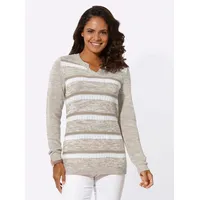 Casual Looks Strickpullover Mustermix Braun 50