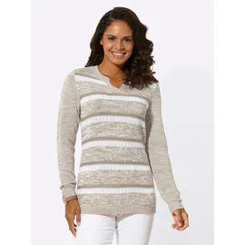 Casual Looks Strickpullover Mustermix Braun 50