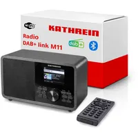 Kathrein DAB+ link M11 I DAB Plus Radio mit EWF I Digitalradio DAB+ & UKW, Internetradio I WLAN Radio mit Bluetooth für Streaming, Aux 3,5mm I DAB+ Radio mit Fernbedienung & App-Steuerung in schwarz