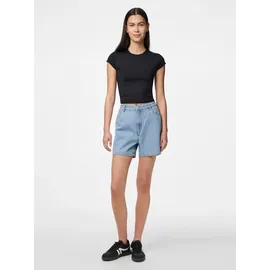 Pieces Jeansshorts »PCABBI MW SHORTS NOOS«, blau