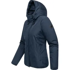 Ragwear Damen warme Winterjacke wasserdicht und atmungsaktiv mit Kapuze Sunniva Warm navy, Gr. M - M