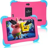 Kinder Tablet Android 12 Kindertablet 7 Zoll, Quad Core 2GB+32 GB, Dual-Kamera, IPS-HD-Display, WLAN, Bluetooth, Kindersicherung, Tablet für Kinder - Rosa