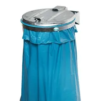 Proregal Einzel-Abfallsammler 50 l Silber
