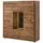 Massivmoebel24 Highboard 145 x 153 x 40 cm Akazie lackiert / Beige