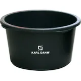 Karl Dahm Mörtelkübel 65 Liter Rund I Mörtelwanne in Schwarz zum anrühren von Zement, Mörtel, Beton oder Schutt I Kunststoffwanne auch als Miniteich nutzbar I Passend zu Karl Dahm Rührfix – 10407