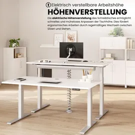 bümö Schreibtisch elektrisch 180 x 80 cm Graphit