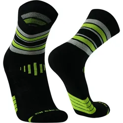 Alpaka Merino Wandersocken: SIERRA Gepolsterte Trekking Thermosocken Unisex SCHWARZ M (37.5-41)