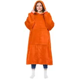 KPBLIS Tragbare Decke, Kapuzenpullover, Geschenke für Damen und Herren, gemütliches und warmes Fleece, übergroße Kapuzendecken, Sweatshirt mit Ärmeln und riesiger Tasche für Erwachsene und Kinder,