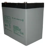 Blei-Akku SSB, SBL55-12 i, 10 Jahresbatterie, M6 Schraubanschluss, 12 V, 55 Ah