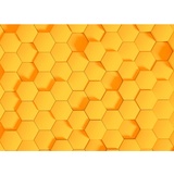 living walls Fototapete Designwalls Honeycomb 2 glatt, (5 St), gelb Orange 3,50 m x 2,55 m FSC®