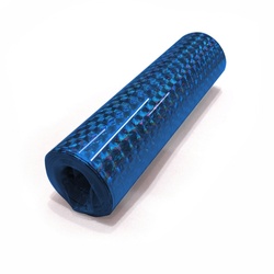 1 Rolle Papier Luftschlangen hellblau metallic holografisch