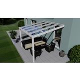Gardendreams Terrassenüberdachung »Easy Edition«, Breite: 300 cm, Dach: Glas, verkehrsweiß - weiss