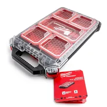 Milwaukee PACKOUT Organizer Slim Compact inkl. Sortierboxen rot, schwarz 25,0 x 38,0 x 6,5 cm