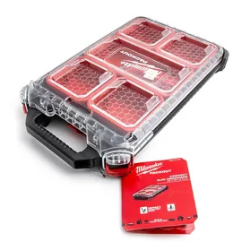 Milwaukee PACKOUT Organizer Slim Compact inkl. Sortierboxen rot, schwarz 25,0 x 38,0 x 6,5 cm