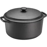 Skeppshult - Gusseisen Töpfe und Pfannen Skeppshult Bräter 7L, Höhe 21 cm Gusseisendeckel,