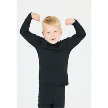 ZigZag Funktionsshirt "Funktionswäsche-Set Panda", Mädchen, Gr. 104, schwarz, 95% Viskose, 5% Elasthan, unifarben, normal, Shirts Funktionsshirt, mit hohem Tragekomfort