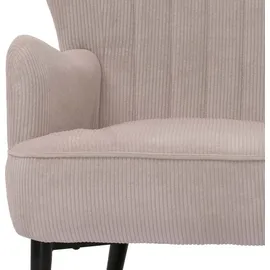 Mendler Lounge-Sessel HWC-K37 Cord 75 x 80 x 78 cm Beige mit Kissen