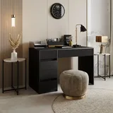 Vicco Schreibtisch Omira Schwarz 120 x 55 cm mit 5 Schubladen