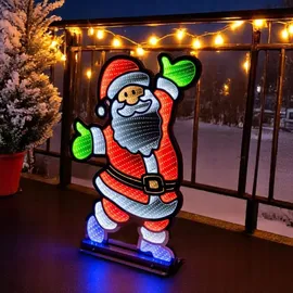 FHS International LED-Weihnachtsmann mit Infinity Effekt 444 SMD LED 41x7x59,5cm 36022