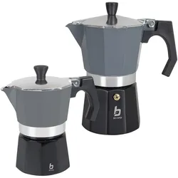 BO-CAMP Espressokocher Percolator - Kaffee Kocher Espresso Kanne Alu 2-6 Tassen Variante: 6 Tassen