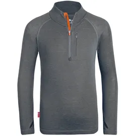 TROLLKIDS Lofoten Halbreißverschluss-sweatshirt - Anthracite / Orange - 104 cm