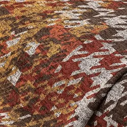 Romanit-Jersey "Hahnentritt", braun-color