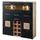Innostyle Highboard Sonate 120 x 128 x 37 cm Schwarz