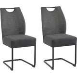 byLIVING Freischwinger »Peter-XXL 2er-Set«, (Set), 2 St., Webstoff-Microfaser VINTAGE, mit gemütlicher Federkernpolsterung und XXL Belastbarkeit bis zu 150kg,