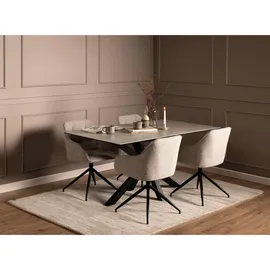 VCM Esstisch Heaven 160 x 90 cm Keramik Grau