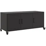 vidaXL TV-Schrank Schwarz 100,5x39x43,5 cm Kaltgewalzter Stahl