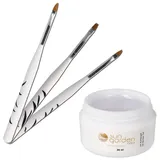 sun garden nail Sun Garden Nails Aufbaugel UV Gel 30ml inkl. 3 tlg Pinselset Buildergel Nail Set Nagelstudio Nail Set