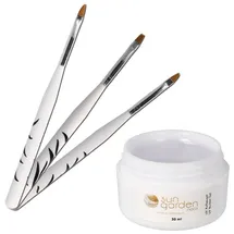 sun garden nail Sun Garden Nails Aufbaugel UV Gel 30ml inkl. 3 tlg Pinselset Buildergel Nail Set Nagelstudio Nail Set