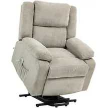 Homcom Aufstehsessel, Hellgrau, Metall, Kunststoff, 93x105x91 cm, Wohnzimmer, Sessel, Polstersessel