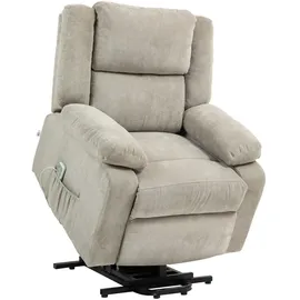 Homcom Aufstehsessel, Hellgrau, Metall, Kunststoff, 93x105x91 cm, Wohnzimmer, Sessel, Polstersessel